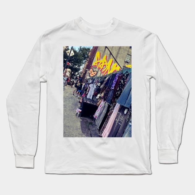 Manhattan Street Art Graffiti NYC Long Sleeve T-Shirt by eleonoraingrid